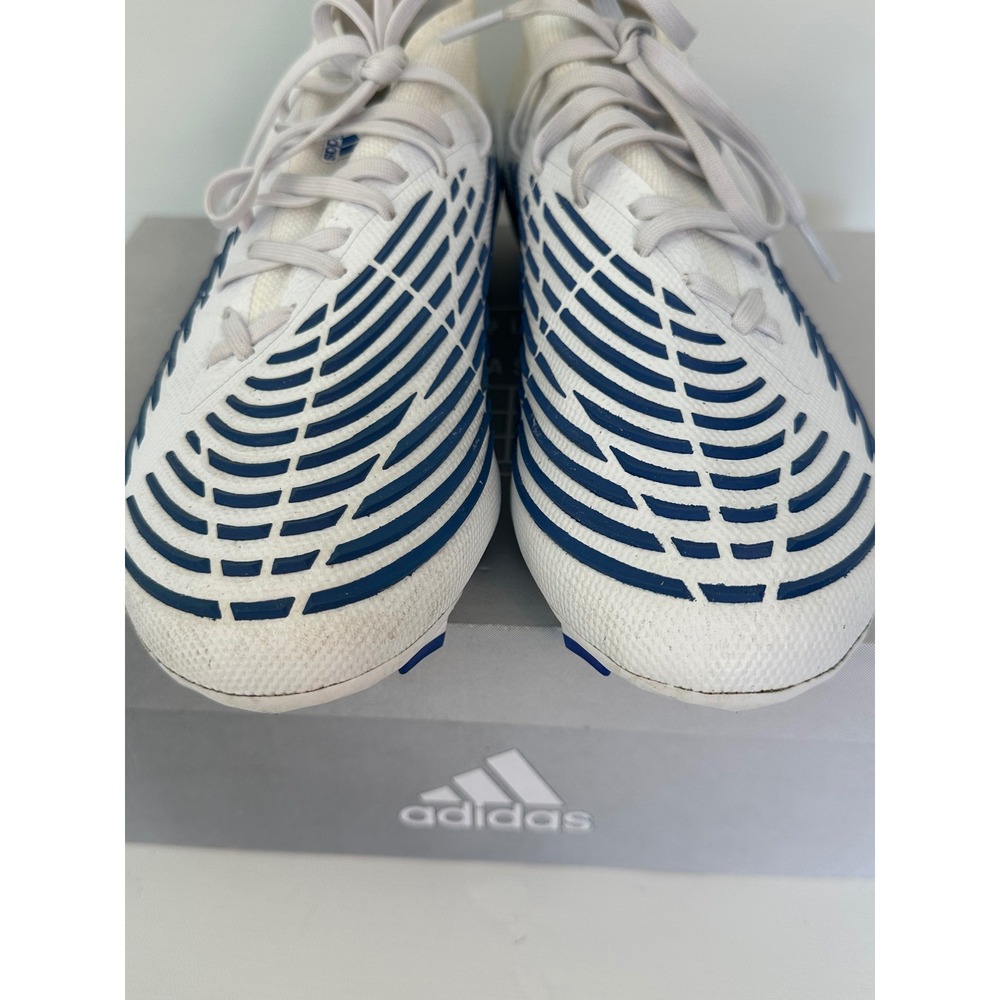 Adidas Predator Edge.2 FG Soccer Cleats White Blue Mens Size 7.5 GW2269 - Picture 8 of 11